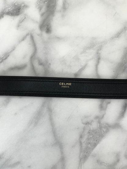 CELINE 皮帶 黑色 復古 ikjexz 