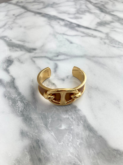 HERMES Chaine d'ancre 手鐲 駝色 復古 m7kkya 