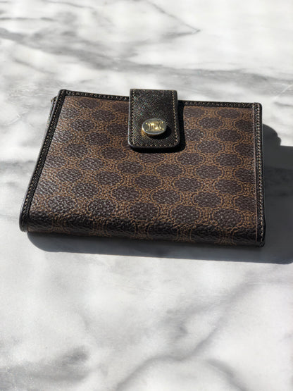 CELINE Macadam Triomphe 折疊錢包 棕色 復古 v4zmw7 