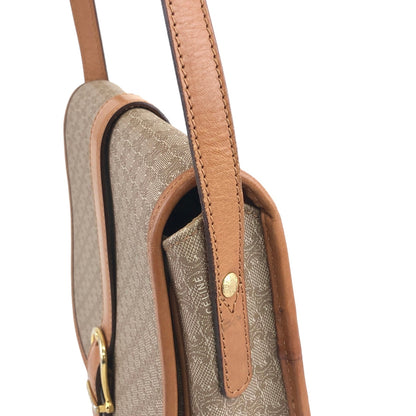 CELINE Macadam Front Buckle Shoulder bag Beige Vintage tvsj7h