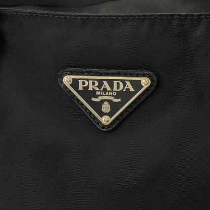 PRADA Triangle Logo Rope Handle Nylon Totebag Black Vintage dkh87x