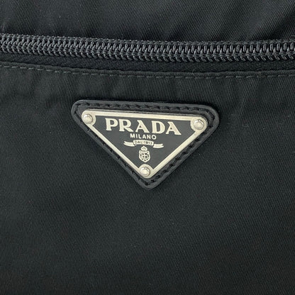 PRADA Triangle Logo Nylon Shoulder bag Black Vintage nzkhnd