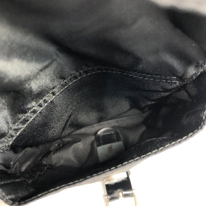 PRADA Triangle Logo Nylon Backpack Black Vintage hfi7ks