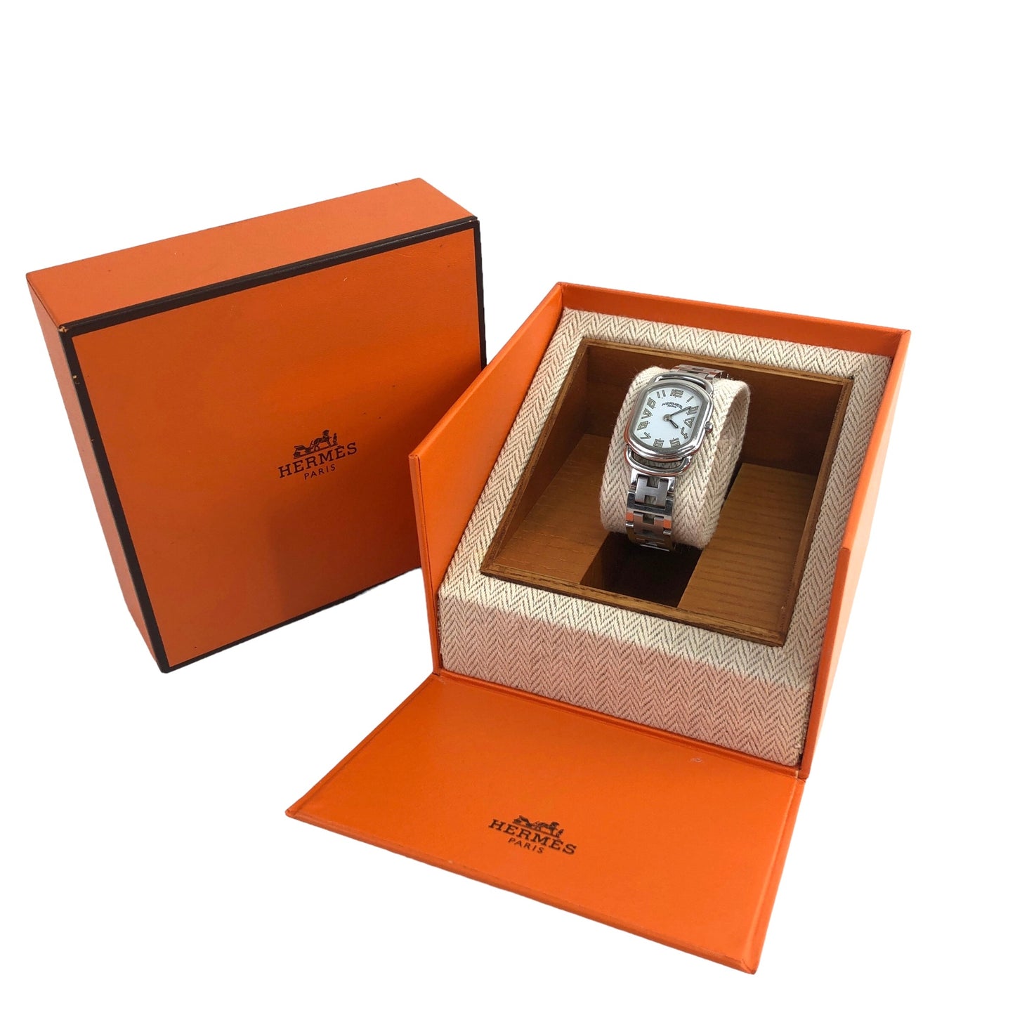 HERMES Watch Silver Vintage 7eaw86