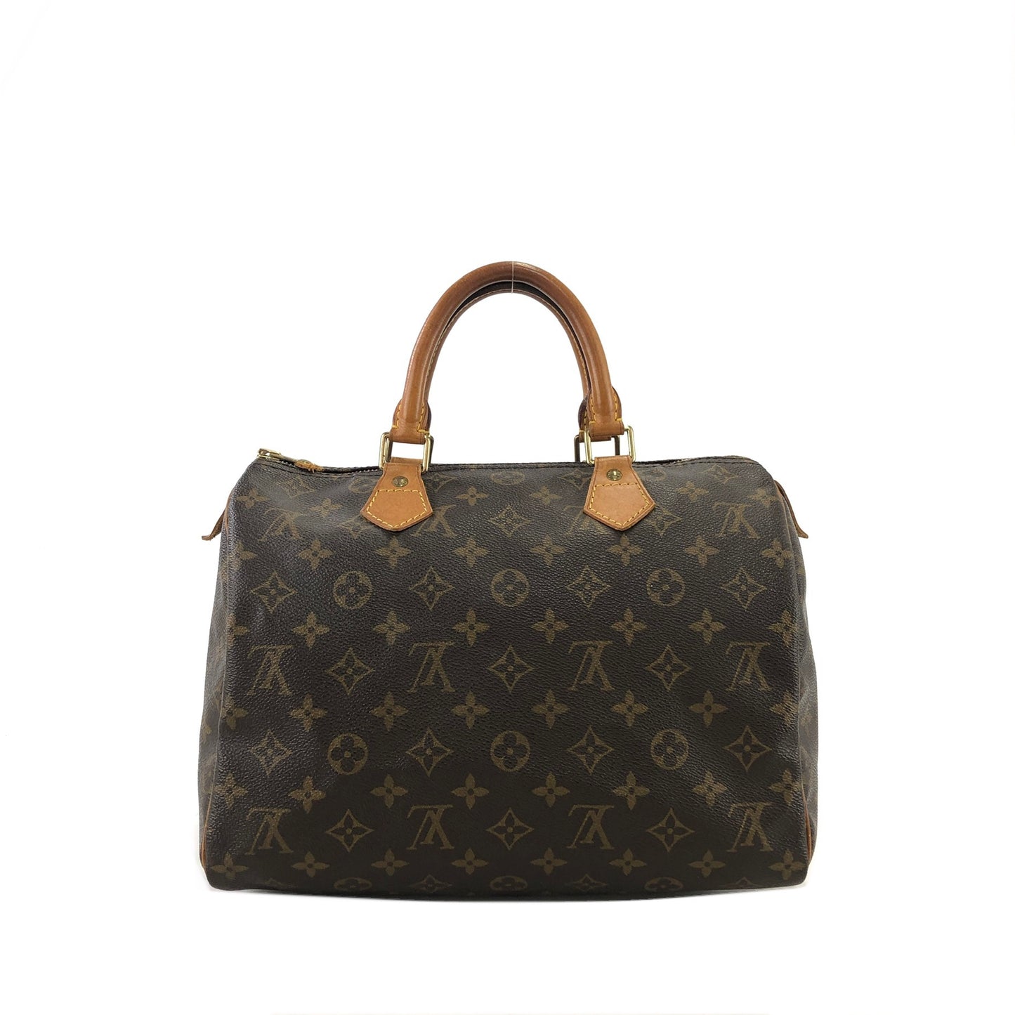 LOUIS VUITTON Monogram Handbag Boston bag Brown Vintage sdab23