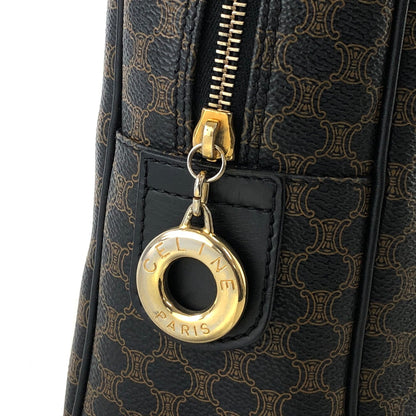 CELINE Macadam Circle Charm Leather Two-way Handbag Shoulder bag Boston bag Black Vintage 4ftutu