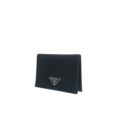 PRADA Triangle Logo Nylon Card holder Black Vintage u3nwve