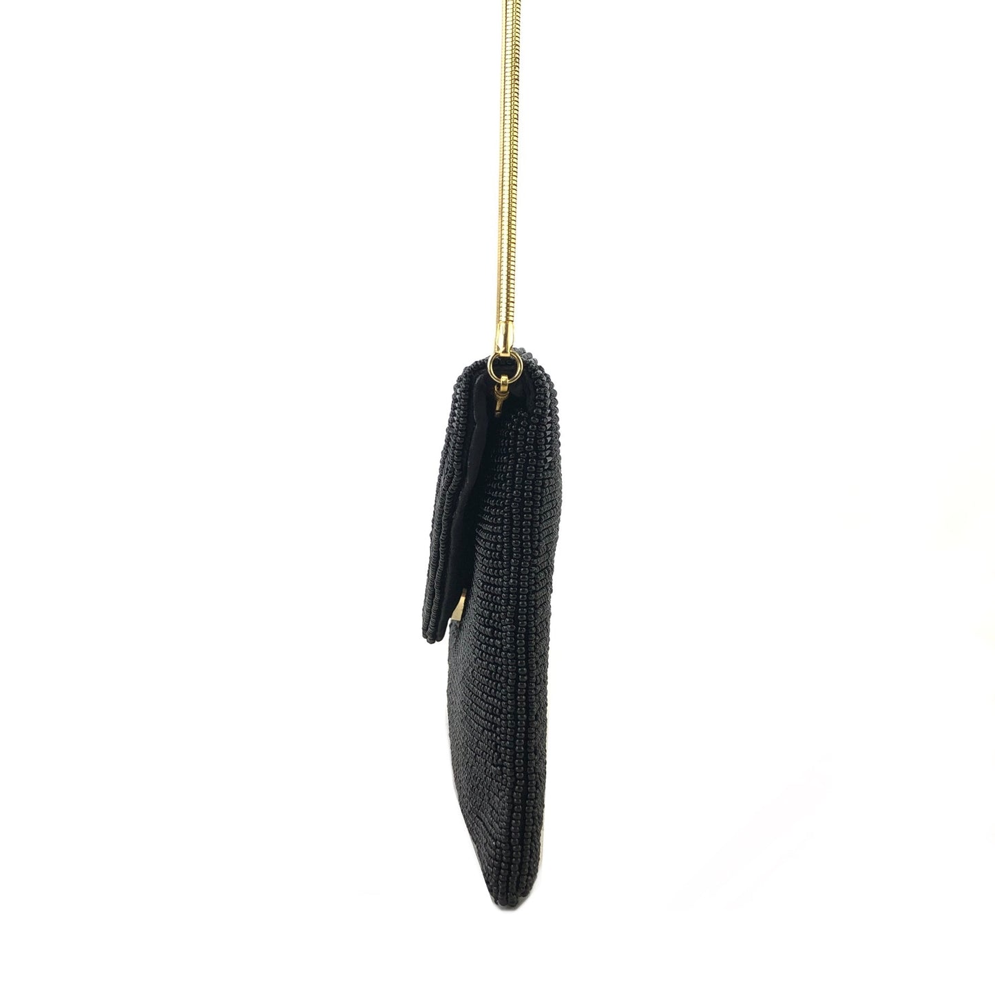 Christian Dior Logo Beads Chain Shoulder bag Black Vintage kxcim5
