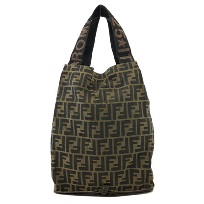 FENDI Zucca Jacquard Handbag Totebag Brown Vintage zpceha