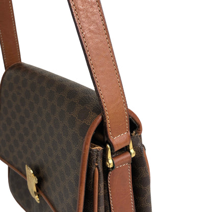 CELINE Macadam Triomphe Shoulder bag Brown Vintage 8c7giv