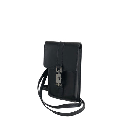 GUCCI Jackie Leather Phone Holder Small Shoulder bag Black Vintage thmm8m