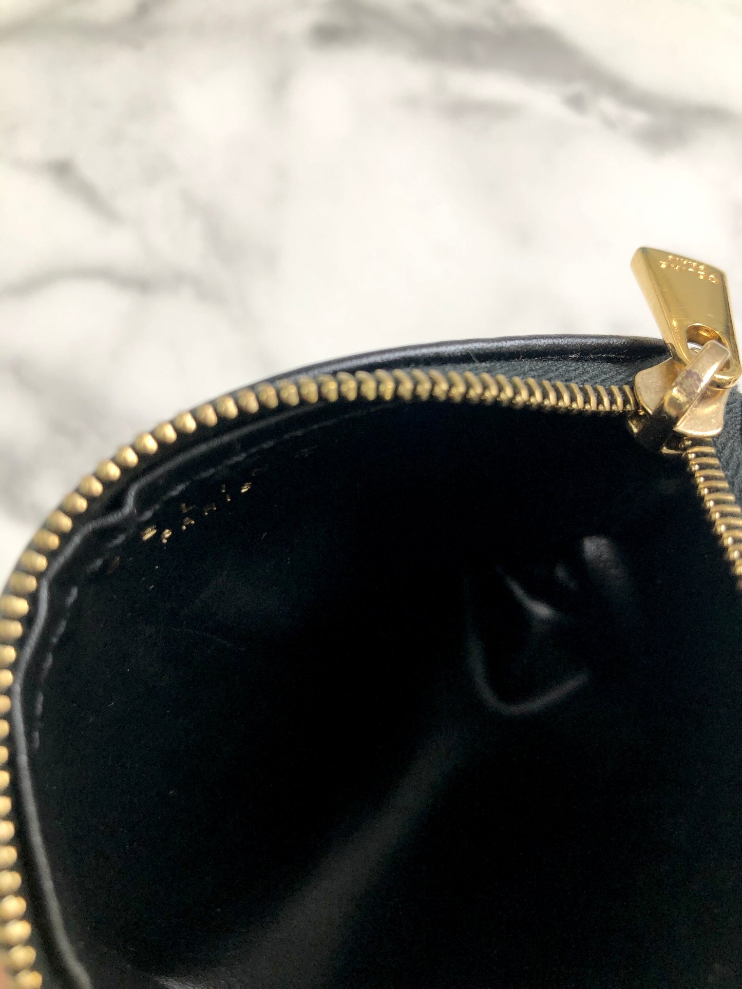 CELINE Macadam Blason Coin Purse Black Vintage uykhvv