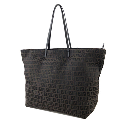 FENDI Zucchino  Canvas Handbag  Totebag Brown Vintage c343jc
