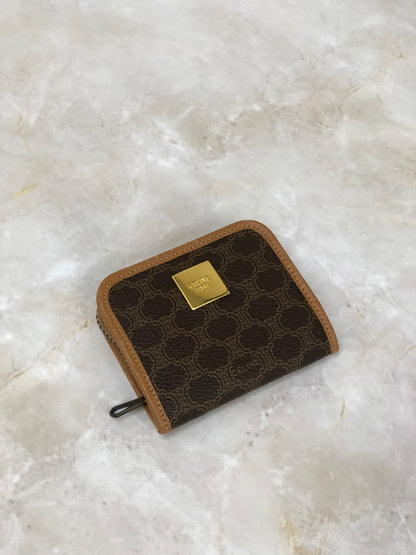 CELINE Macadam 零錢包 棕色 復古 3ks4ws 