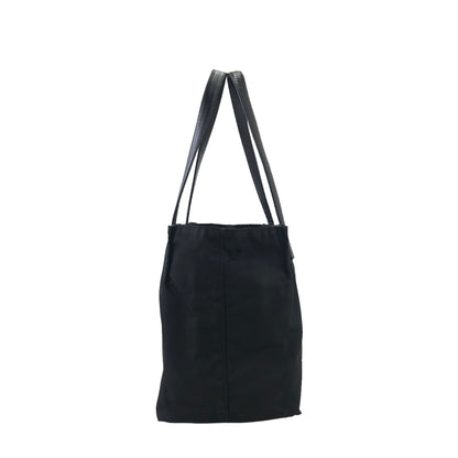 PRADA Triangle Logo Nylon Handbag Black Vintage mhpjft