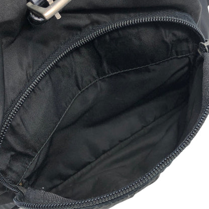 PRADA Triangle Logo Front Buckle Nylon Backpack Black Vintage vji7ea