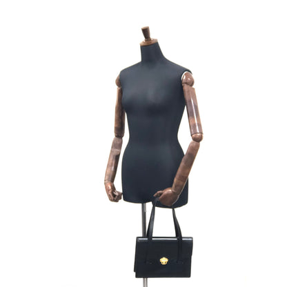 CELINE Triomphe 翻蓋皮革手提包 黑色復古 zgtbg6 