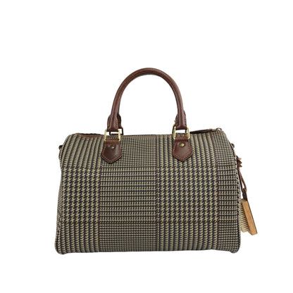 RALPH LAUREN Leather Small Boston bag Handbag Brown Vintage epcyi6