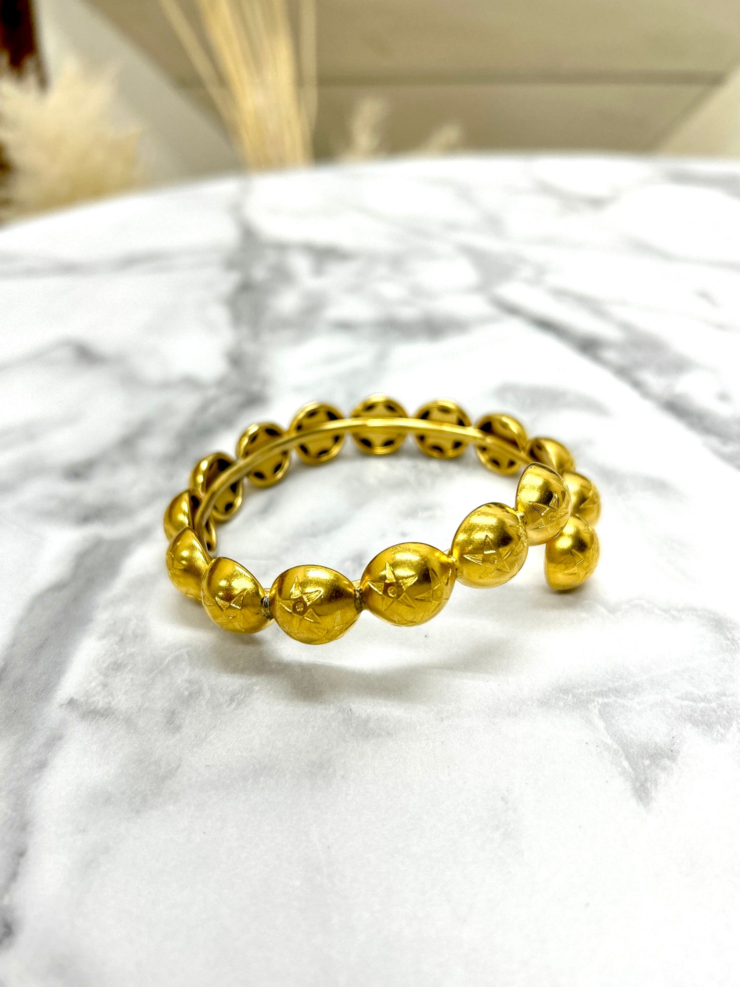 CELINE Starball Bangle Gold Vintage 2re8yh