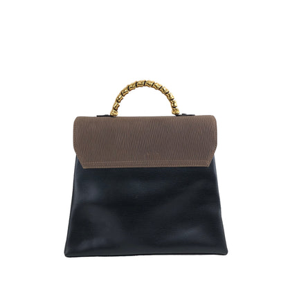 LOEWE Velazquez 金屬手柄皮革兩用手提包 單肩包 黑色,棕色 復古 zpbizw