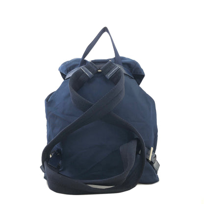 PRADA Triangle Logo Nylon Leather Backpack Navy Vintage 8jeijv