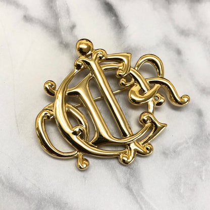 Christian Dior Emblem Gold Vintage k74s8v