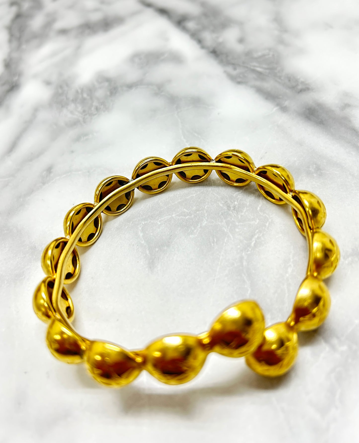 CELINE Starball Bangle Gold Vintage 2re8yh