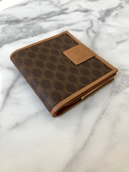 CELINE Macadam Blason 金屬扣折疊錢包 棕色 復古 8kr7tj 