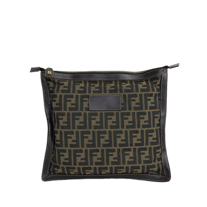 FENDI Zucca 提花手拿包 黑色 棕色 復古 xf2evr 