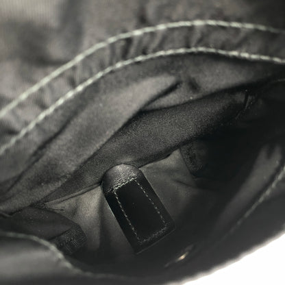 PRADA Triangle Logo Double pocket Nylon Backpack Black Vintage e2jimd