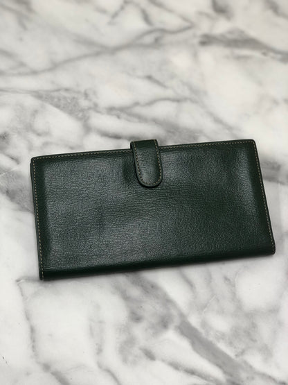 LOEWE Velazquez 皮革長錢包 綠色復古 j4d7xm 