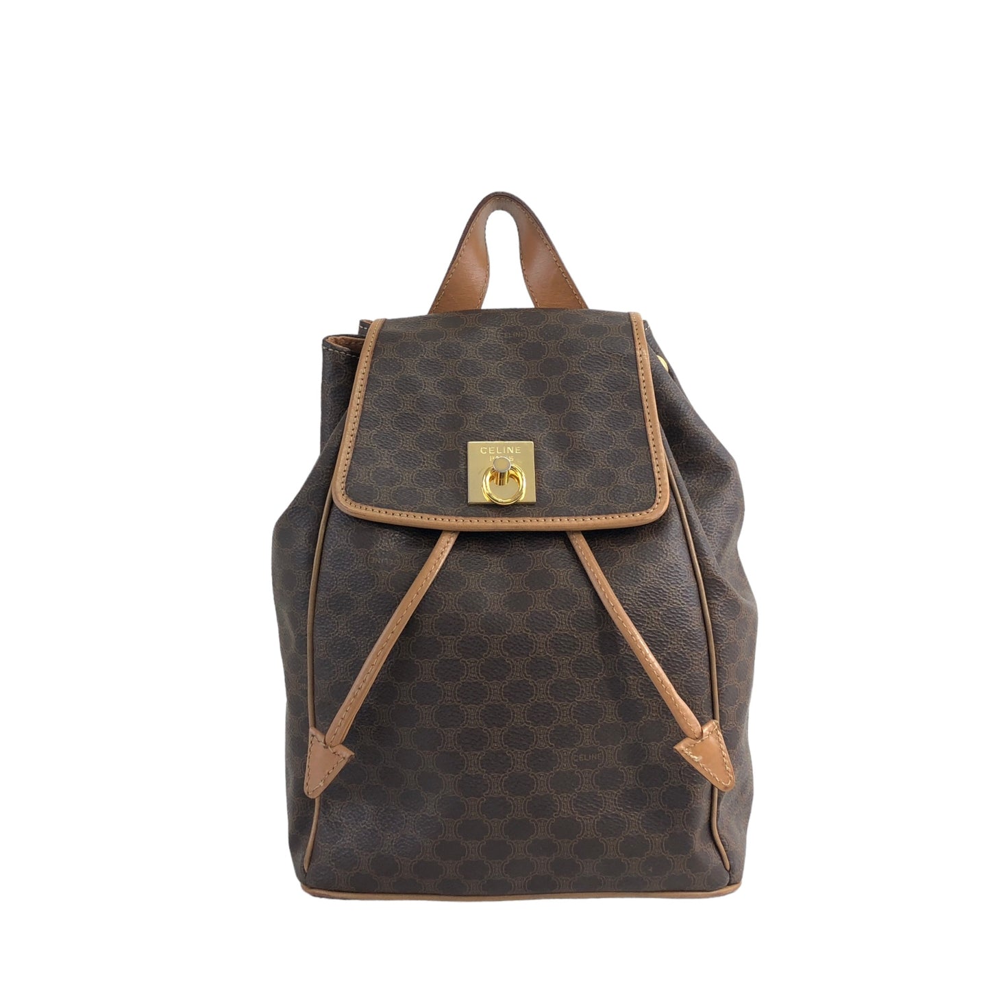 CELINE Macadam Gancini Backpack Brown Vintage bsm3xz