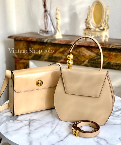 CELINE Starball Handbag Shoulderbag Beige Old Celine Vintage zder42