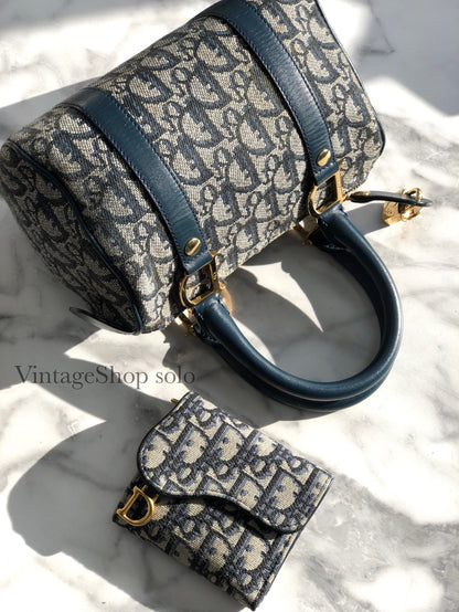 Christian Dior Trotter Oblique SADDLE wallet Compact wallet jacquard S5652CTZQ Navy a7tyzr