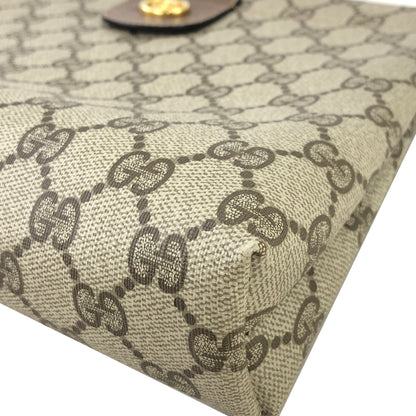 GUCCI GG Canvas Logo Clutch bag Beige Vintage 2cu773