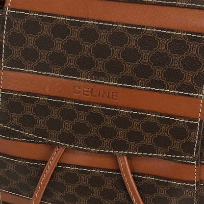CELINE Macadam Backpack Brown Vintage nfrfxz