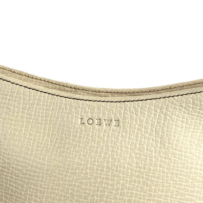 LOEWE Logo Leather Small Shoulder bag Hobobag Beige Vintage 5ukfmv