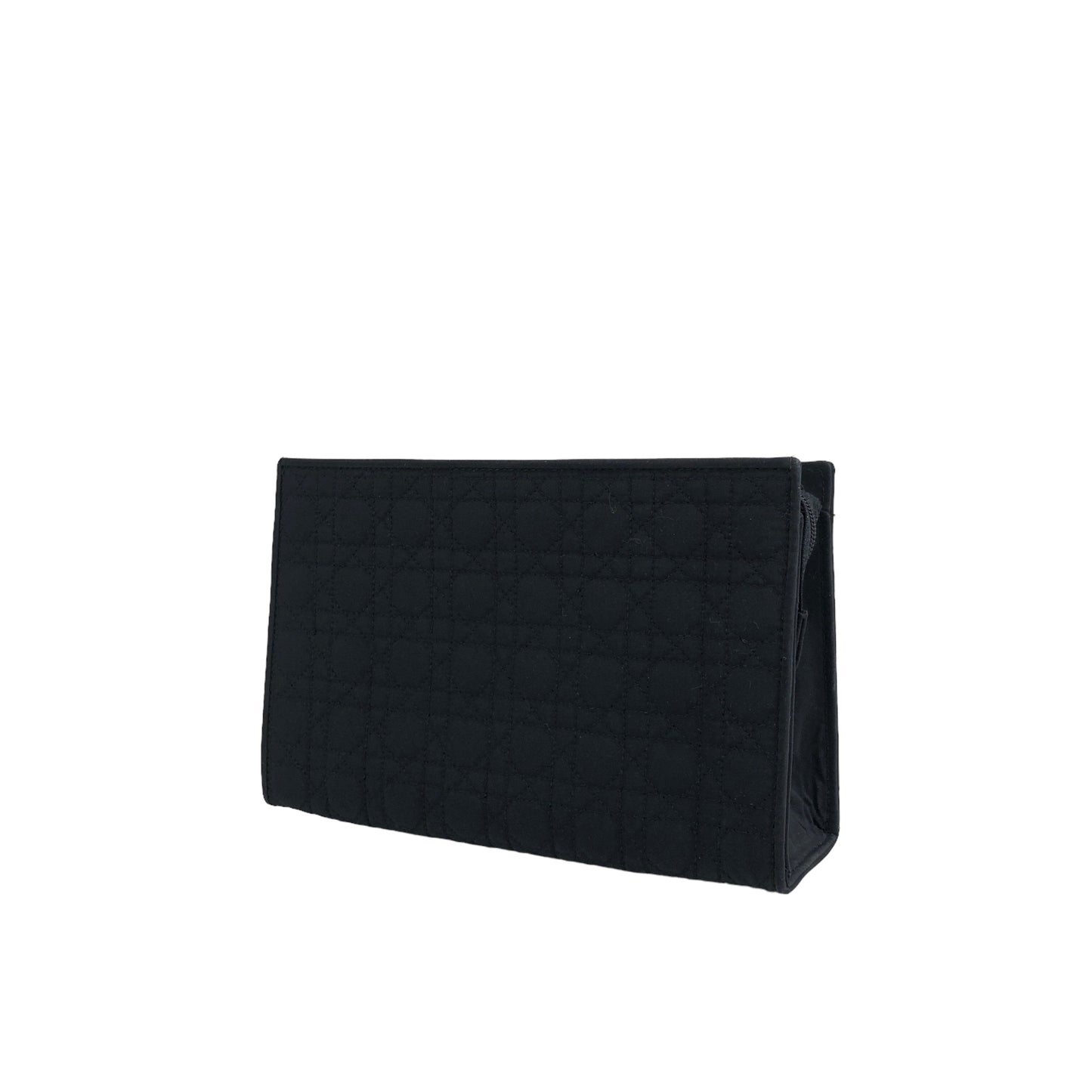 Christian Dior Cannage Nylon Pouch Black Vintage mfwz62