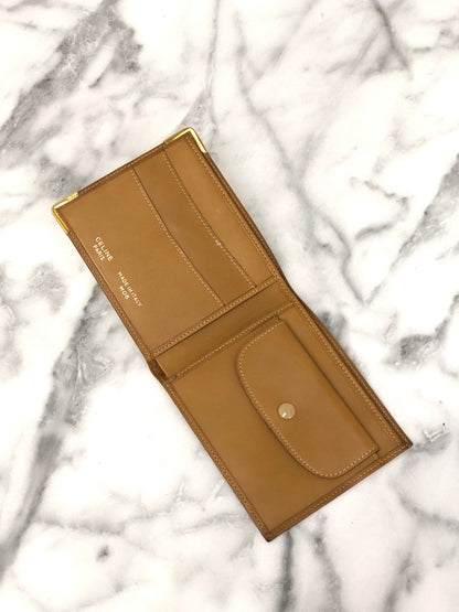 CELINE Macadam Folded Wallet White Vintage 2psvih