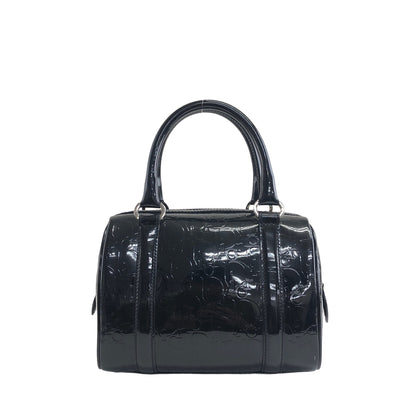 Christian Dior Trotter Patent Leather Handbag Boston bag Black Vintage ckzjdp