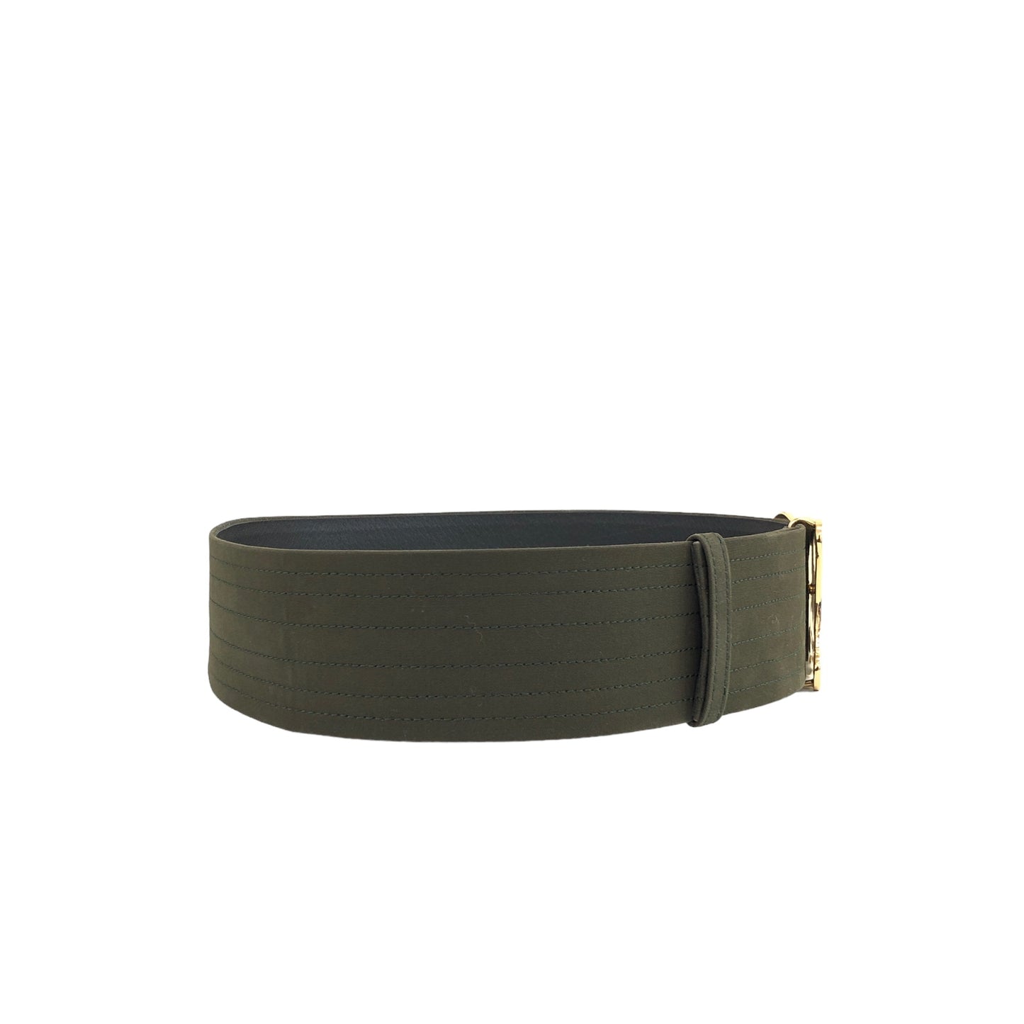 CELINE Triomphe Belt Olive Vintage 8k4uzp