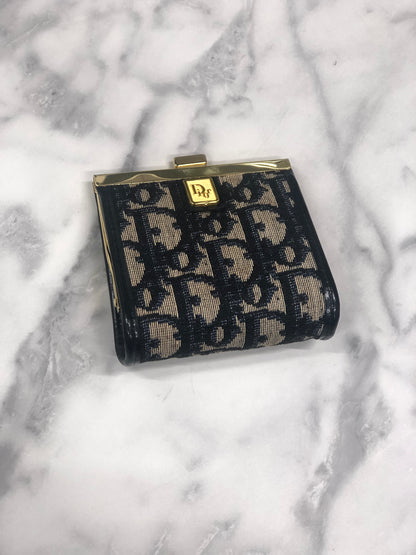 Christian Dior Trotter 提花零錢包 海軍藍 復古款 tbxz6b 