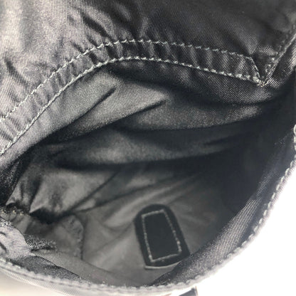 PRADA Triangle Logo Double Pocket Nylon Backpack Black Vintage izcwku