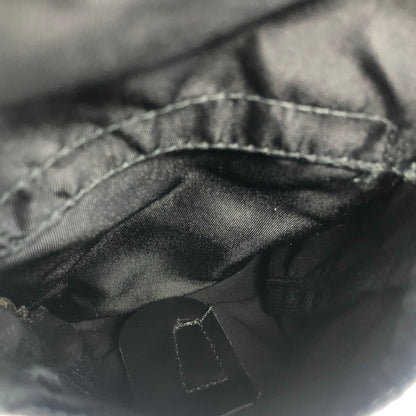 PRADA Triangle Logo Double Pocket Nylon Leather Backpack Black Vintage mkjw48