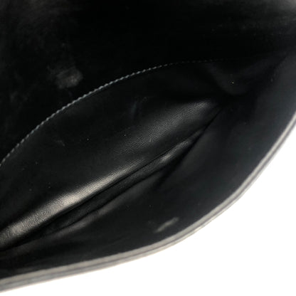 CELINE Triomphe Flap Chain Shoulder Leather Shoulder bag Black Vintage grdgz7