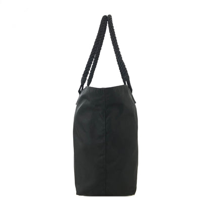 PRADA Triangle Logo Rope Handle Nylon Totebag Black Vintage dkh87x