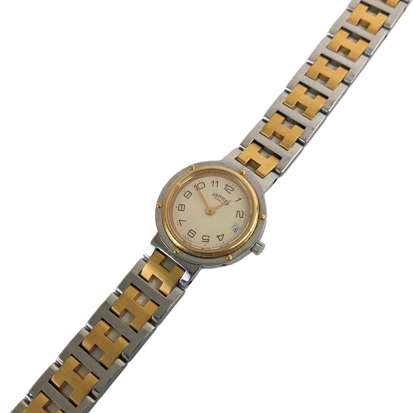 HERMES Quartz Watch Gold,Silver Vintage spnxcy