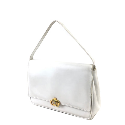 CELINE Triomphe 皮革手提包白色復古 stx6m7