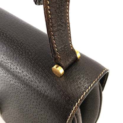 GUCCI Bamboo Leather Shoulder bag Brown Vintage 5bwuc7