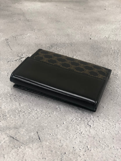 CELINE Macadam 折疊皮夾 黑色 復古 5vvvzz 